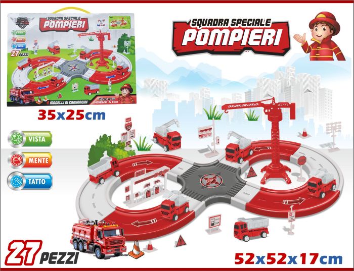CIRCUITO POMPIERI 52X52X17cm In Box (35x25cm)…x12